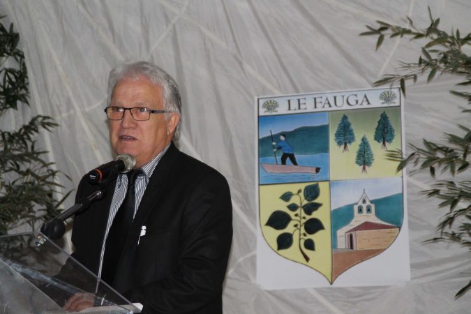 Mario Isaia, Maire du Fauga, pendant ses voeux