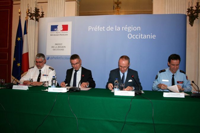 Police, gendarmerie et justice entourent Monsieur le Préfet