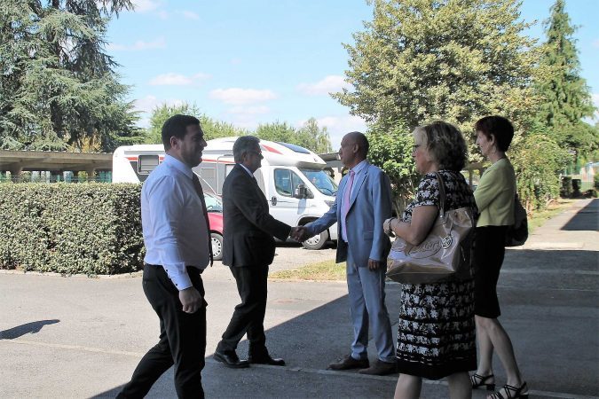 Georges Méric a été accueilli par le proviseur, Patrick Massové