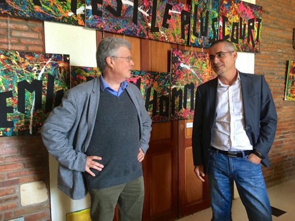 De g à d : Gérard Rey président de l'AJH, Denis Turrel, directeur général