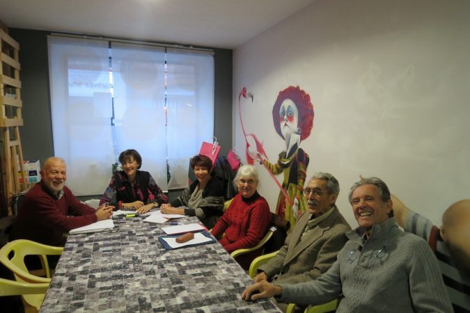 Ambiance conviviale aux cours de langues.