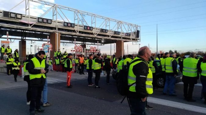Blocage péage Muret