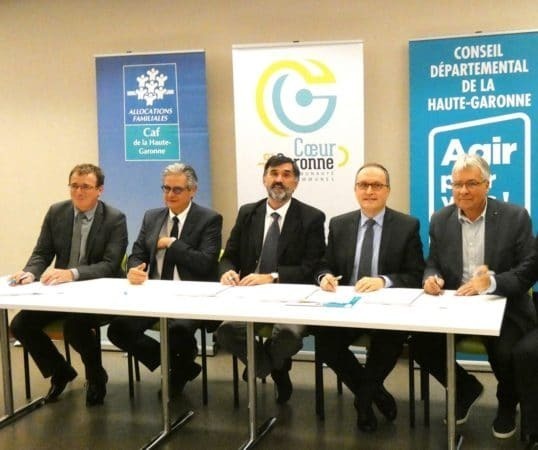 De gauche à droite, Laurent NGUYEN, Georges MERIC, Gérard CAPBLANQUET, Jean-Charles PITEAU et Daniel GESTA