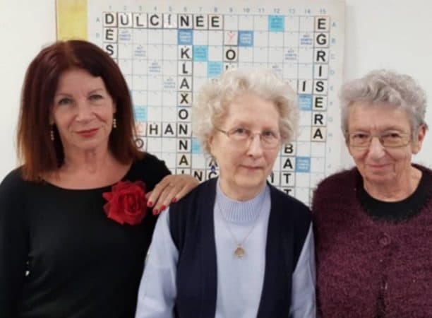 Le podium : de gauche à droite Eliane Szwagrzyk deuxième, Cécile Rouet première et Annette Clédelin troisième.