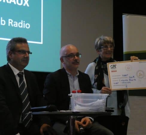J. Munoz et T. Treilhou lors de la remise du prix au Zonta de Muret l’an passé