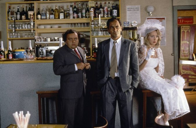 Les acteurs Jacques Villeret, Jean-Pierre Bacri et Pauline Lafont