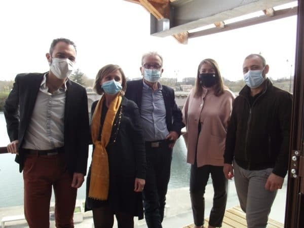 De gauche à droite: Loïc Gojard, Sandrine Baylac, Christian Sans, Nadia Mekkid et Lionel Welter