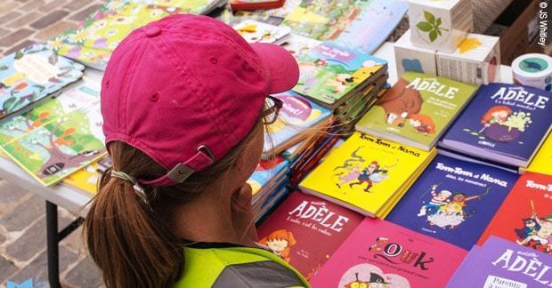 Festival "Partir en livre" au bord de la Garonne.