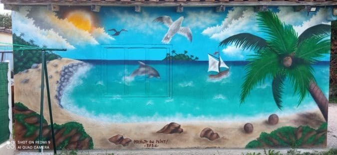 La fresque réalisée à Noë