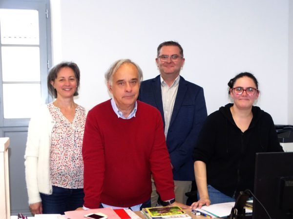 La médiathèque ludothèque vient de s'installer dans la Maison des services de Boulogne (de dr à g Anaïs Belveze, Stéphane Bortolotto, Olivier Herson, Catherine Louis.