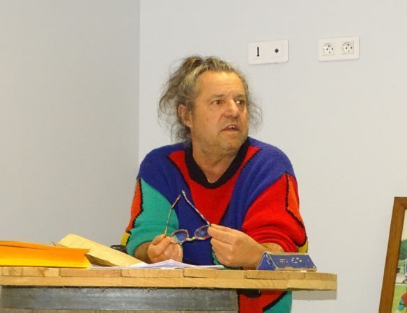 Robin Pelucchi, president du Foyer rural de Larroque, lors de l'assemblée générale samedi 23 octobre.