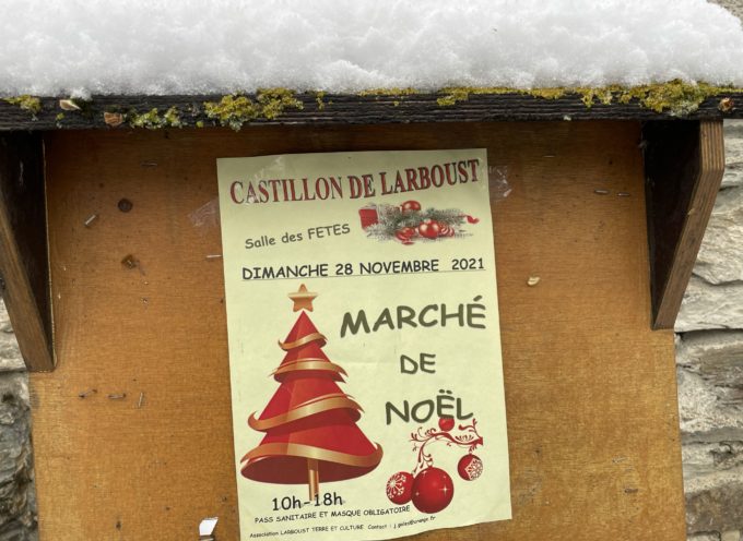 Marché de Noël à Castillon de Larboust, il y avait du monde, il y avait la neige aussi