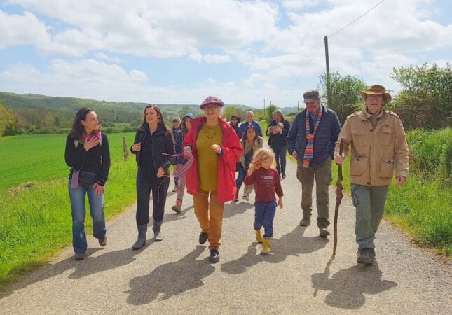 Des balades contées sur un parcours pédagogique sont prévues par l'association Terracor et son président animateur Charles Dugros (à dr), sur Montmaurin et Lespugue.