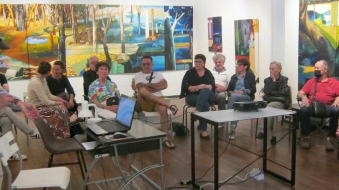 De nombreux auditeurs sont venus assister à la conférence de Ksenia Milicevic, sur les liens entre le peintre et le paysage, au Musée de Peinture de Saint Frajou.