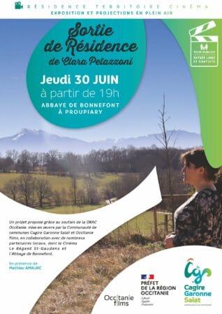 La réalisatrice Clara Petazzoni restituera son travail en résidence à l'Abbaye de Bonnefont, en présence de l'acteur et réalisateur Mathieu Amalric le 30 juin.