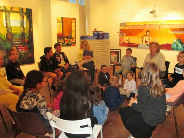 Les écoliers d'Agassac sont venus visiter le Musée de peinture de Saint Frajou le 23 mai.