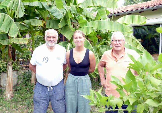 De G à D: Aimé Terenti, Clémentine Dias Veloso, Jean-Louis Fadeuilh