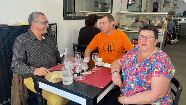 Ali Benarfa et Laurence Canitrot venus souhaiter une bonne reprise à Florian Taufin