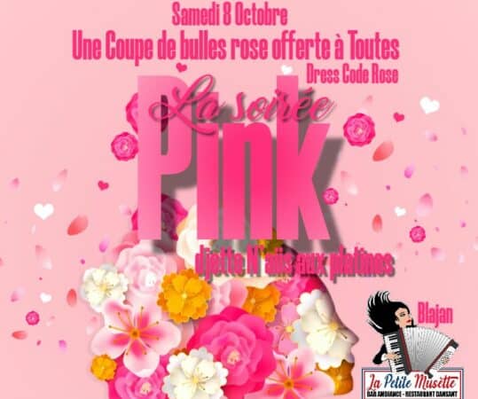 Couleur rose et femmes à l'honneur à la Petite Musette de Blajan pour la soirée du 8 octobre, pour Octobre Rose.