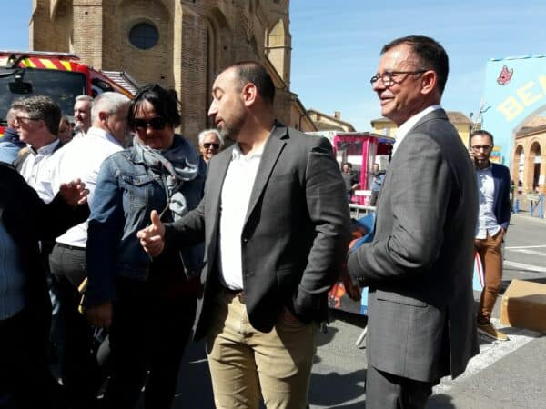 Fierté locale et événement festif majeur, la Foire du Printemps et du Goût à l'Isle en Dodon a connu un énorme succès (en photo le maire Lionel Welter et le député Joël Aviragnet).