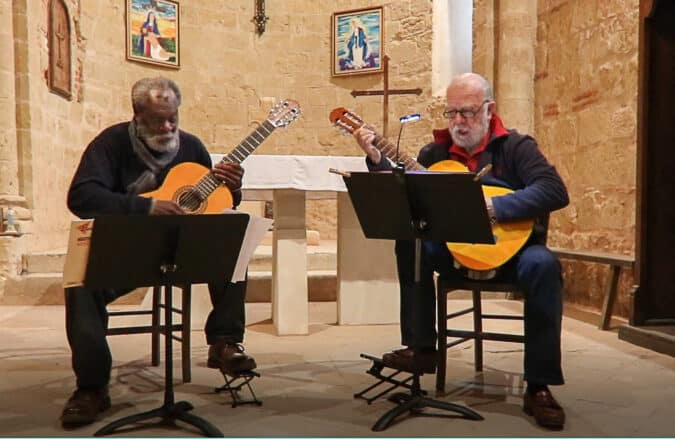 Les 2 artistes en répétition