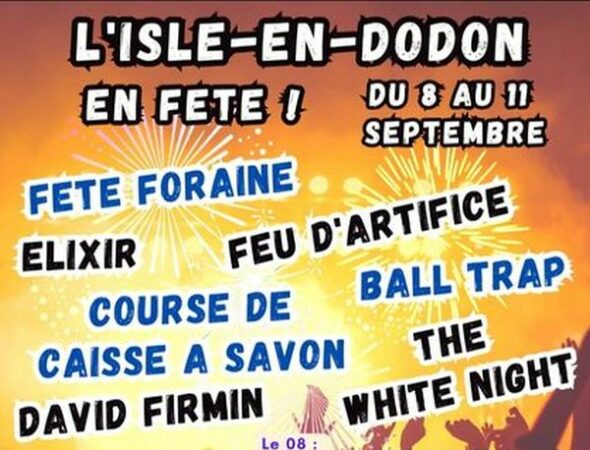 Quatre jours de fête et la première course de caisses à savon, un programme explosif à L'Isle en Dodon du 8 au 11 septembre.
