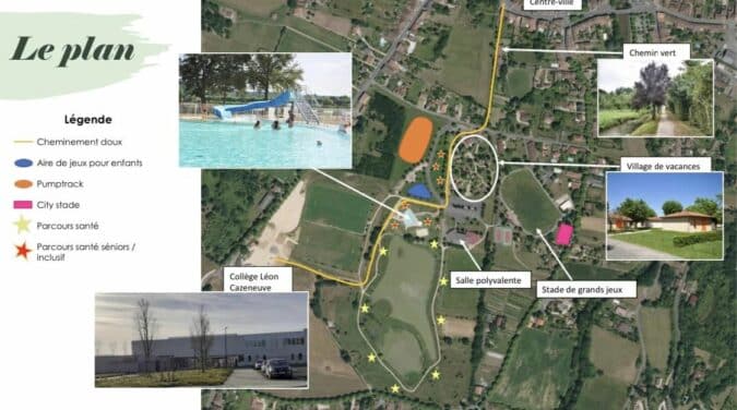 Le complexe sportif et touristique de L'Isle en Dodon, les travaux vont démarrer et le projet doit être réalisé avant les J.O. de 2024.