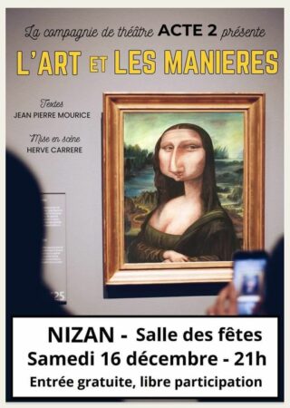 Une belle soirée de théâtre à Nizan le 16 décembre.
