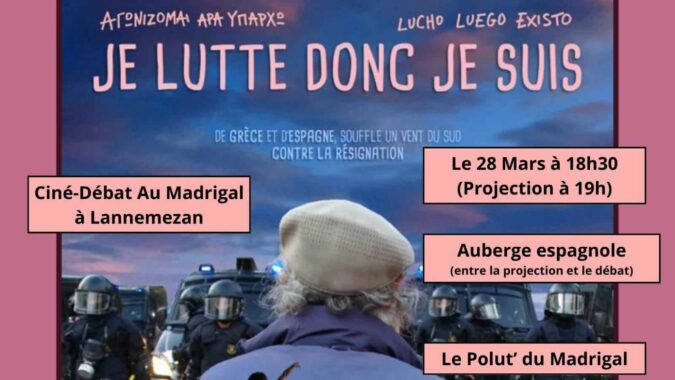 Le vent du sud souffle contre la résignation, Lou Madrigal organise une soirée ciné-débat le 28 mars.