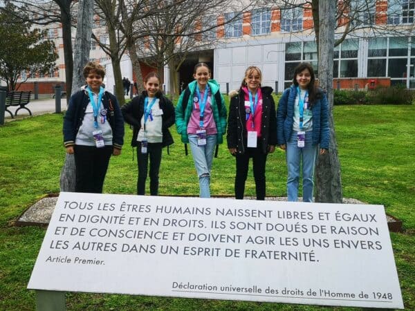 La délégation des jeunes conseillers municipaux de Rieux