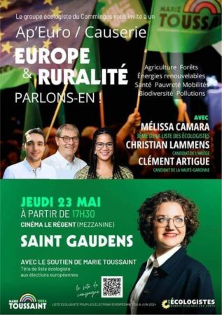 Une rencontre interactive et un Ap'Euro au Régent de Saint-Gaudens avec Les Ecologistes.
