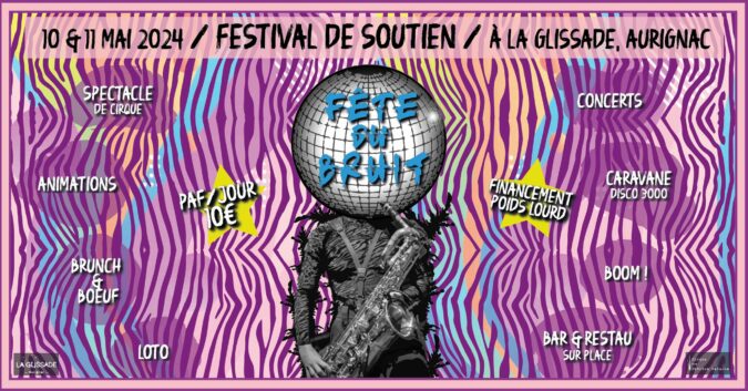 Ça va déménager à la Glissade, le Festival du Bruit va faire grimper les décibels. A noter sur vos tablettes.