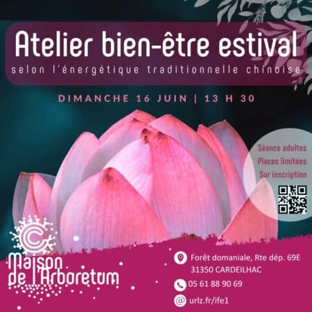 Atelier bien-être estival à l'arboretum de Cardeilhac.