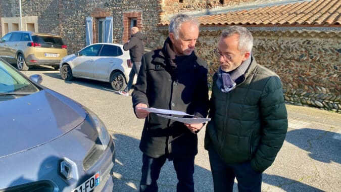 Patrick Lefebvre explique le projet au président Vincini