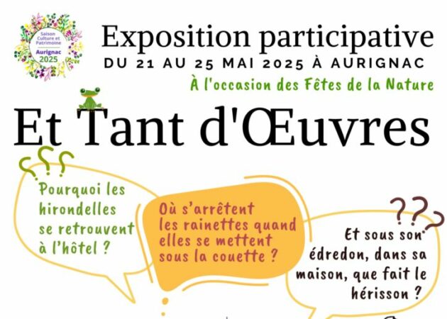 Et tant d'oeuvres, l'exposition à Aurignac est reconduite, à vos pinceaux.