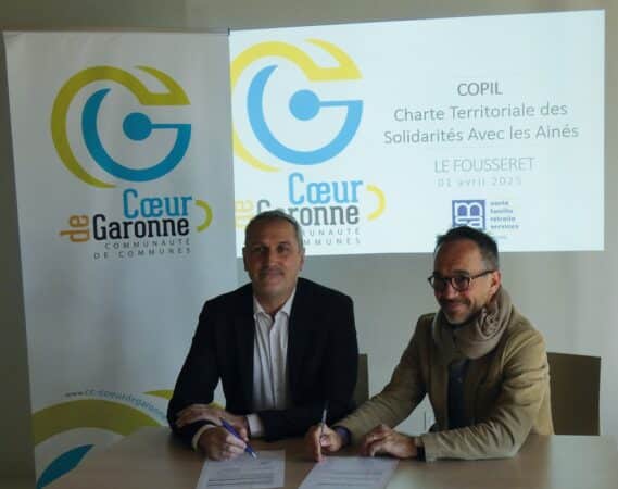 Paul-Marie BLANC, président de Cœur de Garonne et Etienne DUCONGÉ, sous-directeur de la Mutualité sociale agricole