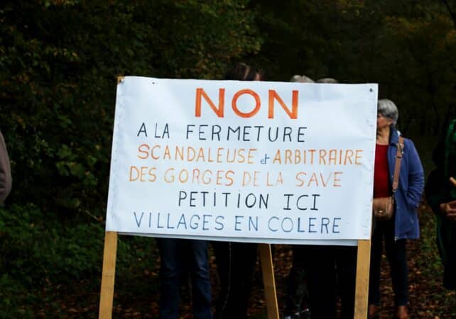 Plus de 1700 signatures recueillies par le collectif Sauvegarde des Gorges de la Save, afin de rendre au public l'accès à ce site emblématique du territoire.