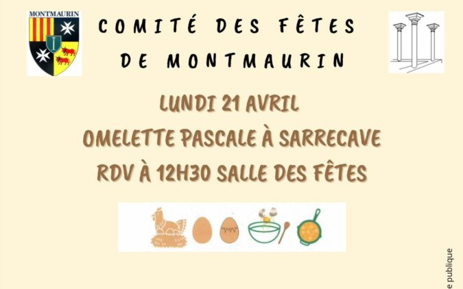 La traditionnelle omelette de Pâques avec le comité des fêtes de Montmaurin.