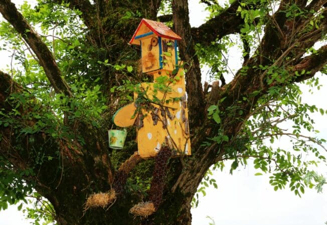 Les jolis nichoirs de la fête de l'écotourisme à Aurignac.