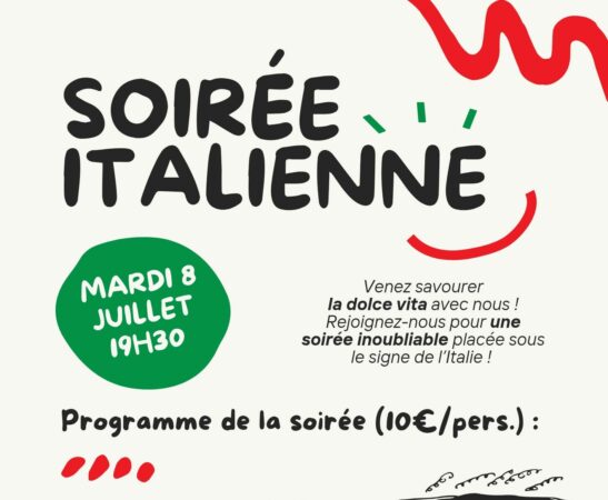 Une soirée sous le signe de l'Italie à la piscine de l'Isle.