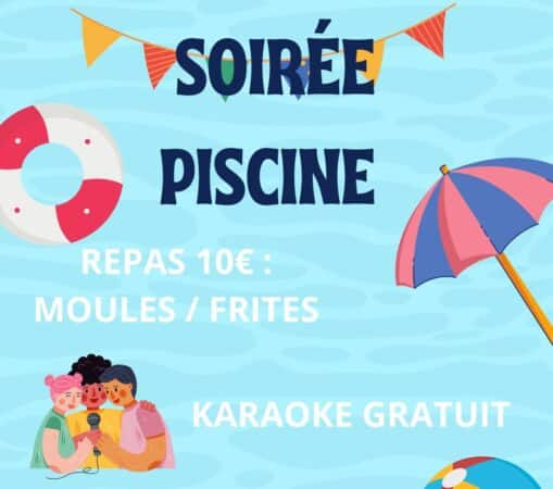 Un karaoké et des moules-frites, une joyeuse soirée à la piscine avec Le Fil.