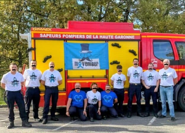 De belles moustaches pour les pompiers, solidaires de Movember, pour la santé des hommes.