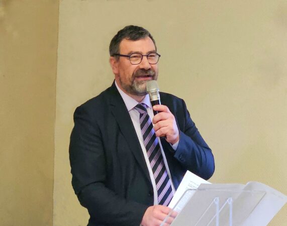 Jean-Michel Losego, maire d'Aurignac, en campagne pour une troisième mandature.